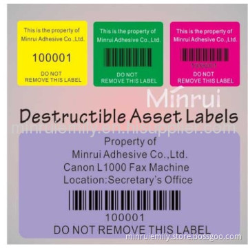 Asset Barcode Labels 